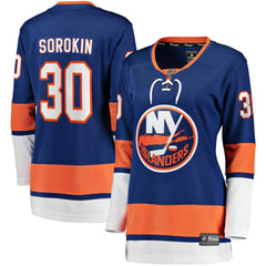 NHL Ilya Sorokin New York Islanders Fanatics Women's Home Breakaway Player Jersey - Royal