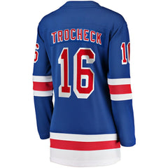 NHL Vincent Trocheck New York Rangers Fanatics Women's Home Breakaway Player Jersey - Blue