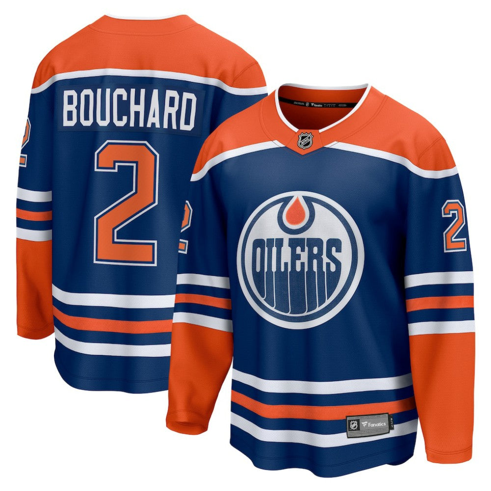NHL Evan Bouchard Edmonton Oilers Fanatics Home Breakaway Player Jersey - Royal