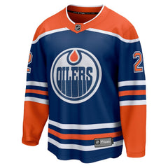 NHL Evan Bouchard Edmonton Oilers Fanatics Home Breakaway Player Jersey - Royal