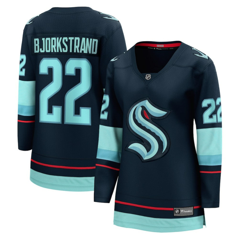 NHL Oliver Bjorkstrand Seattle Kraken Fanatics Women's Home Breakaway Player Jersey - Deep Sea Blue