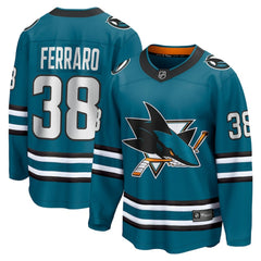 NHL Mario Ferraro San Jose Sharks Fanatics Home Breakaway Player Jersey - Teal