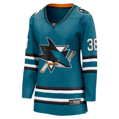 NHL Mario Ferraro San Jose Sharks Fanatics Women's Home Breakaway Player Jersey - Teal