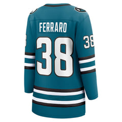 NHL Mario Ferraro San Jose Sharks Fanatics Women's Home Breakaway Player Jersey - Teal