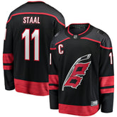 NHL Jordan Staal Carolina Hurricanes Fanatics Home Captain Patch Breakaway Player Jersey - Black