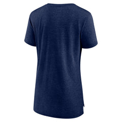 Milwaukee Brewers Women's Official Wordmark Tri-Blend T-Shirt - Heather Navy T-shirts