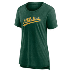 Athletics Women's Official Wordmark Tri-Blend T-Shirt - Heather Green T-shirts