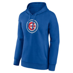 Chicago Cubs Women's Core Logo Pullover Hoodie - Royal Hoodies
