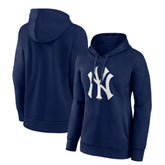 New York Yankees Women's Core Logo Pullover Hoodie - Navy Hoodies