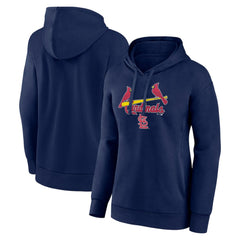St. Louis Cardinals Women's Team Lockup Pullover Hoodie - Navy Hoodies