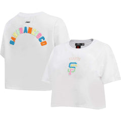 San Francisco Giants Pro Standard Women's Washed Neon Cropped Boxy T-Shirt - White T-shirts