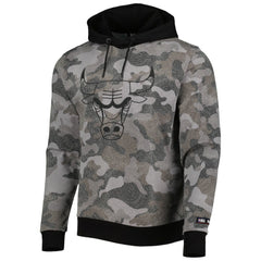 Chicago Bulls Hugo Boss Camo Pullover Hoodie Black