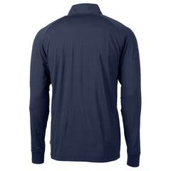 Chicago Bears Cutter & Buck Adapt Eco Knit Stretch Recycled Big & Tall Quarter-Zip Throwback Pullover Top Navy