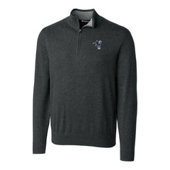 Indianapolis Colts Cutter & Buck Throwback Logo Lakemont Tri-Blend Big & Tall Quarter-Zip Pullover Sweater Heather Charcoal