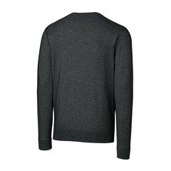 New York Giants Cutter & Buck Throwback Logo Lakemont Tri-Blend Big & Tall V-Neck Pullover Sweater Heather Charcoal