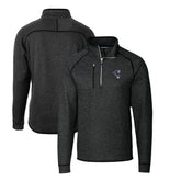 Indianapolis Colts Cutter & Buck Mainsail Sweater-Knit Big & Tall Half-Zip Pullover Jacket Heather Charcoal