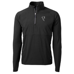 Atlanta Falcons Cutter & Buck Adapt Eco Knit Hybrid Recycled Quarter-Zip Throwback Pullover Top Black