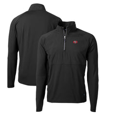 San Francisco 49ers Cutter & Buck Adapt Eco Knit Hybrid Recycled Quarter-Zip Throwback Pullover Top Black