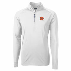 Cincinnati Bengals Cutter & Buck Adapt Eco Knit Stretch Recycled Quarter-Zip Throwback Pullover Top White