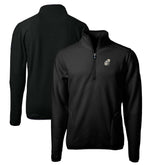 New Orleans Saints Cutter & Buck Throwback Eco Sherpa Fleece Quarter-Zip Pullover Jacket Black