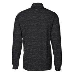 Cincinnati Bengals Cutter & Buck Throwback Logo Traverse Camo Print Stretch Quarter-Zip Pullover Top Black