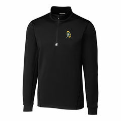 Green Bay Packers Cutter & Buck Throwback Logo Traverse Stretch Quarter-Zip Pullover Top Black