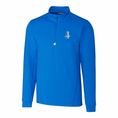 Detroit Lions Cutter & Buck Throwback Logo Traverse Stretch Quarter-Zip Pullover Top Blue