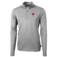 Buffalo Bills Cutter & Buck Throwback Logo Virtue Eco Pique Recycled Quarter-Zip Pullover Top Gray