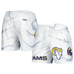 Los Angeles Rams Pro Standard Allover Marble Print Shorts White