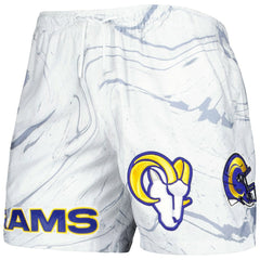 Los Angeles Rams Pro Standard Allover Marble Print Shorts White