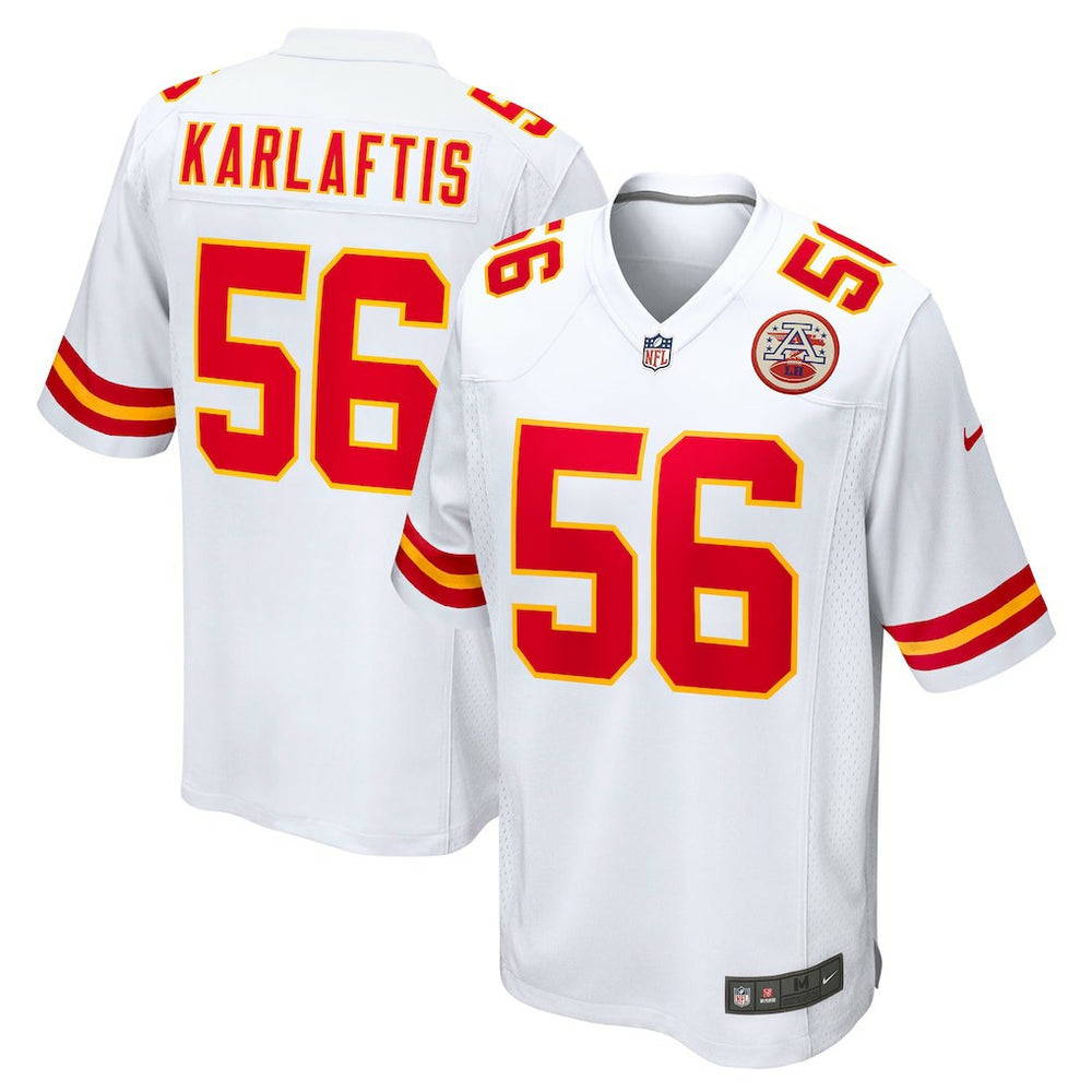 NFL George Karlaftis Kansas City Chiefs Away Game Player Jersey - White