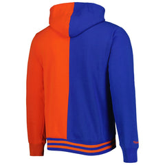 New York Knicks Hardwood Classics Split Pullover Hoodie Blue/Orange