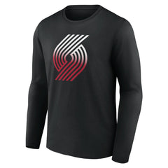 Portland Trail Blazers Gradient Logo Long Sleeve T-Shirt Black