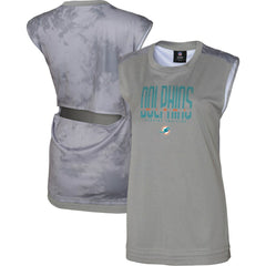 Miami Dolphins Women's No Sweat Tank Top Gray