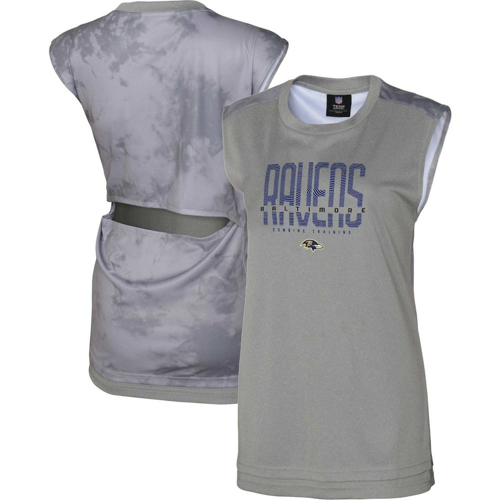 Baltimore Ravens Women's No Sweat Tank Top Gray