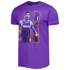 Devin Booker Phoenix Suns Stadium Essentials Unisex Player Skyline T-Shirt Purple