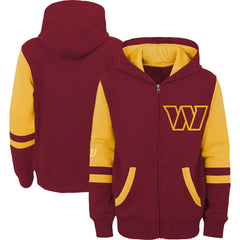 Washington Commanders Preschool Stadium Color Block Full-Zip Hoodie Burgundy