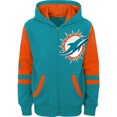 Miami Dolphins Preschool Stadium Color Block Full-Zip Hoodie Aqua