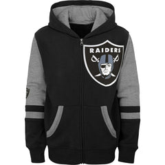 Las Vegas Raiders Preschool Stadium Color Block Full-Zip Hoodie Black