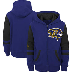 Baltimore Ravens Preschool Stadium Color Block Full-Zip Hoodie Purple