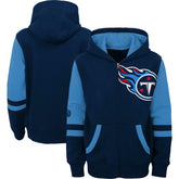 Tennessee Titans Youth Colorblock Full-Zip Hoodie Navy