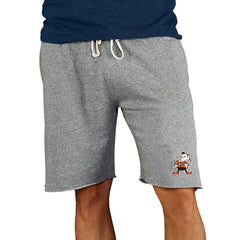 Cleveland Browns Concepts Sport Throwback Logo Mainstream Terry Shorts Gray