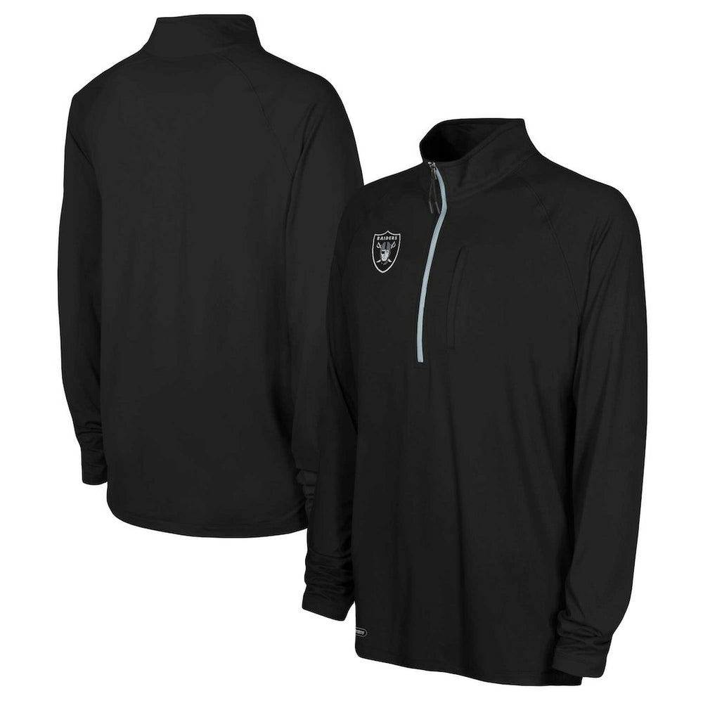 Las Vegas Raiders Combine Authentic Raglan Quarter-Zip Top Black
