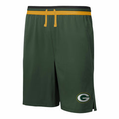 Green Bay Packers Cool Down Tri-Color Elastic Training Shorts Green