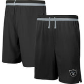 Las Vegas Raiders Cool Down Tri-Color Elastic Training Shorts Black