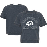 Los Angeles Rams Girls Juniors Cheer Squad Raglan T-Shirt Heather Charcoal