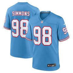 NFL Jeffery Simmons Tennessee Titans Youth Game Jersey - Light Blue