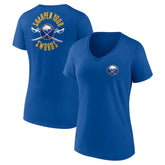 NHL Buffalo Sabres Women's Territorial V-Neck T-Shirt - Royal