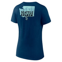 NHL Seattle Kraken Women's Territorial V-Neck T-Shirt - Deep Sea Blue