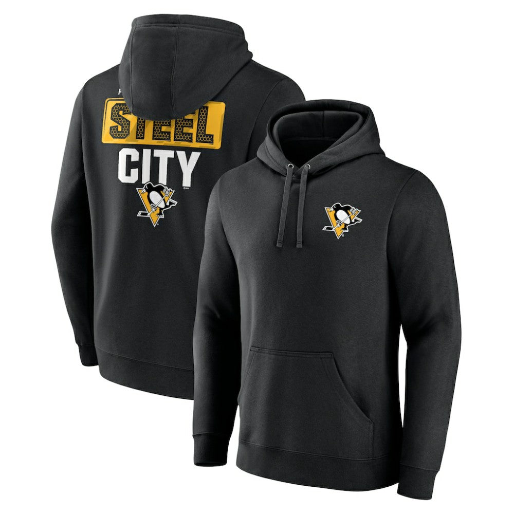 NHL Pittsburgh Penguins Territorial Pullover Hoodie - Black